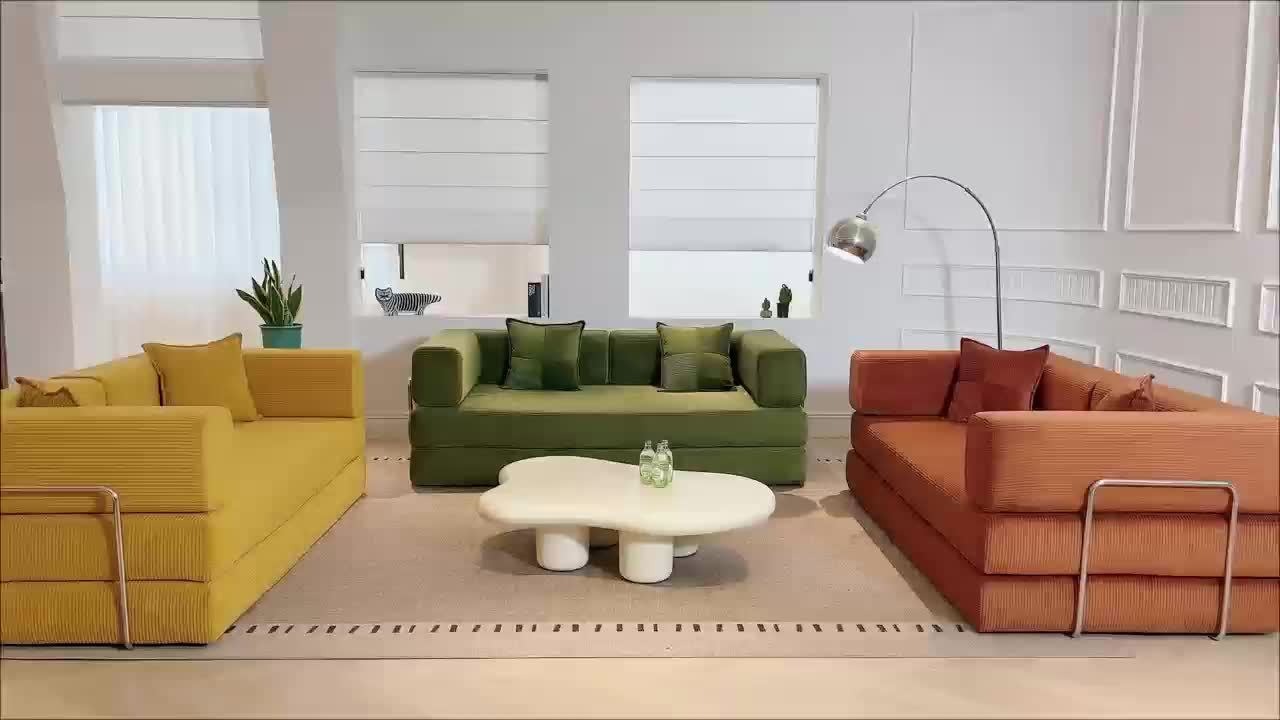 78.8'' Foldable Sofa Bed - 4-in-1 Convertible Sleeper Sofa with Memory Foam Cushioning, Space-Saving Floor Couch with Pillow Back Support & Armrests - 图片 8