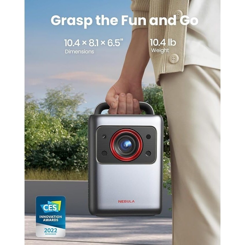 ULTIMEA 1000ANSI Office Projector with Android TV, Native1080P, 4K Decoding, Audio, WiFi Wireless 5.3, Portable Projector for Conference And Training, Office Projector for Phone, Projector for Movies On Wall with Battery, Portable Projector for Phone, Business Presentations, Home Theater, Modern Projector, Sleek Projector, Reliable Performance, Advanced Technology, Wireless Projector, Highresolution Lens, Business Professionals, Movie Enthusiasts - 图片 13
