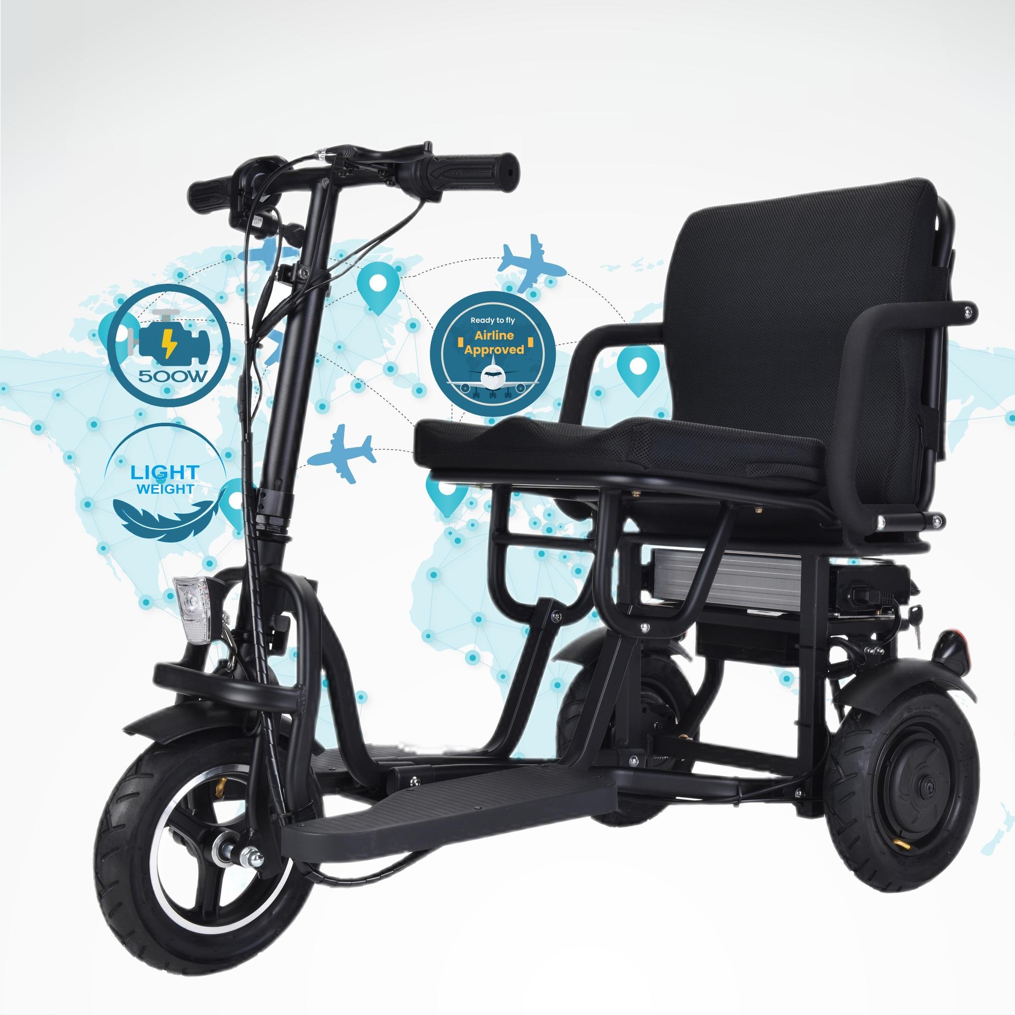 Cougar Folding Mobility Scooter, Lightweight Portable Scooter for Adults - 3 Wheel Motorized Scooter - Travel Scooters, 280lbs, Only 49lbs - 15mi Range Electric Scooter Adults - 图片 21