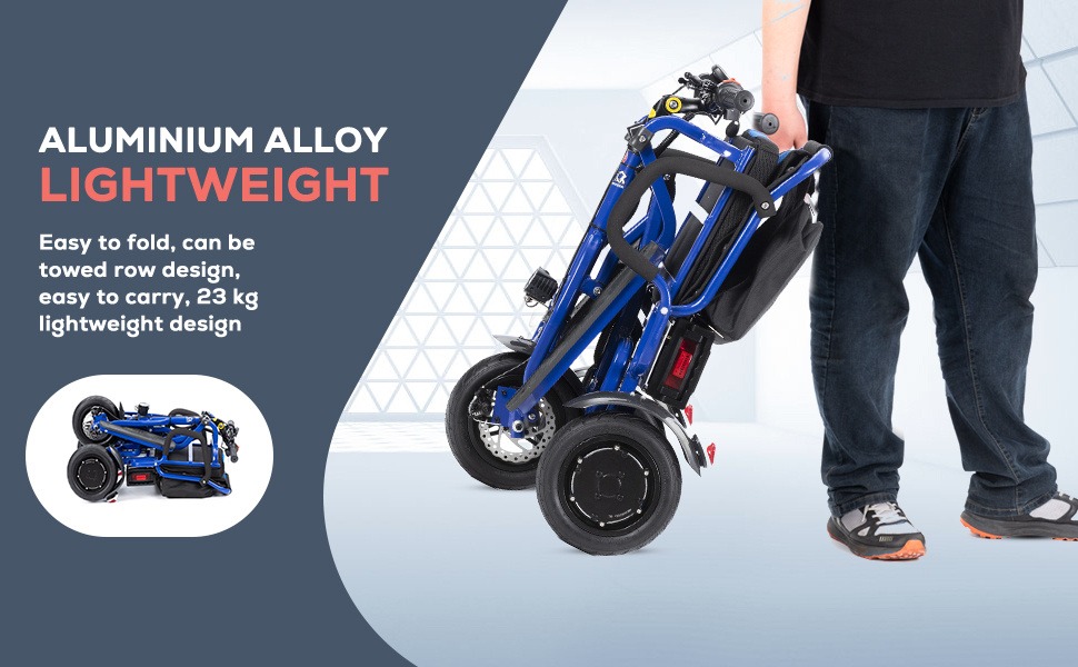Cougar Folding Mobility Scooter, Lightweight Portable Scooter for Adults - 3 Wheel Motorized Scooter - Travel Scooters, 280lbs, Only 49lbs - 15mi Range Electric Scooter Adults - 图片 6