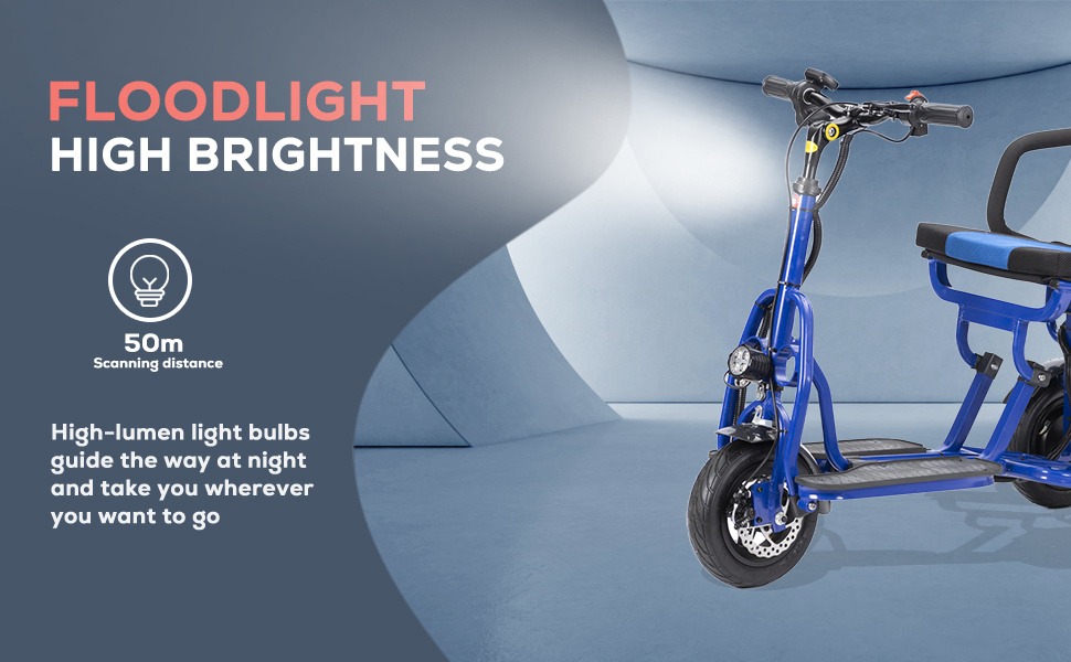 Cougar Folding Mobility Scooter, Lightweight Portable Scooter for Adults - 3 Wheel Motorized Scooter - Travel Scooters, 280lbs, Only 49lbs - 15mi Range Electric Scooter Adults - 图片 5