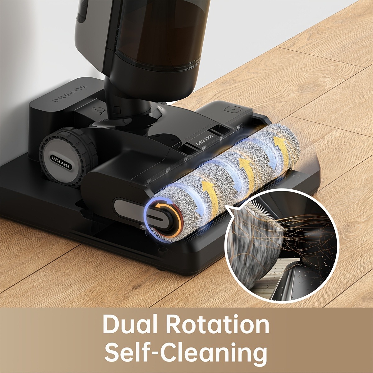Dreame H13 Pro Wet Dry Vacuum Cleaner, Smart Floor Cleaner Vacuum Mop For Hard Floors, 140°F Brush Wash, Hot Air & Dual Rotation Self-Cleaning, GlideWheel Power System, Great For Sticky Messes - 图片 5
