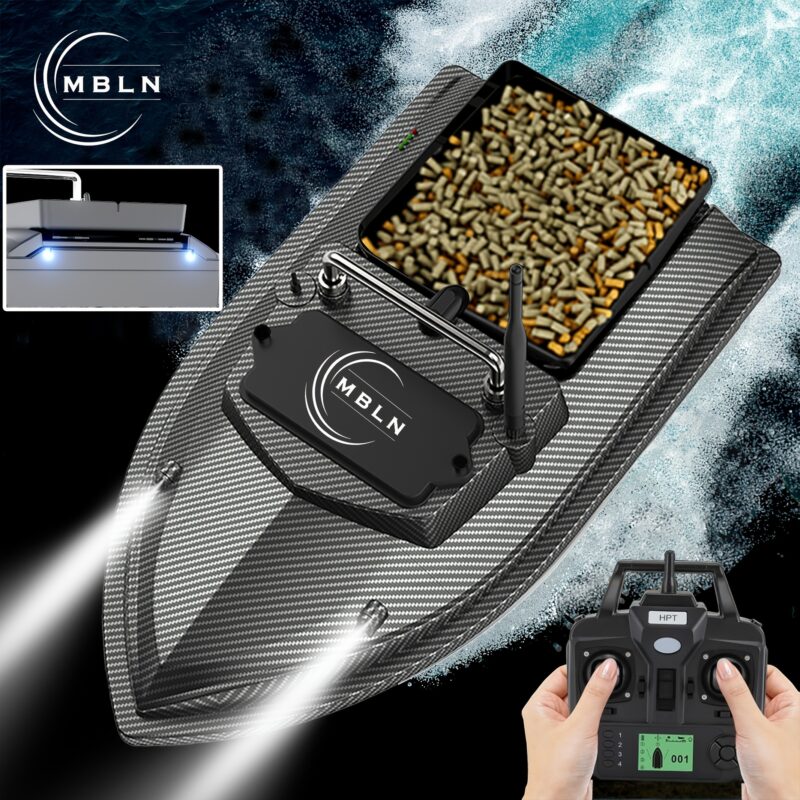 MBLN Smart Remote Control Fishing Bait Boat with 160 GPS Positions, 4.41LB Load Capacity, Battery-Powered, Wireless, No Laser, for Fishing Gear - 图片 2