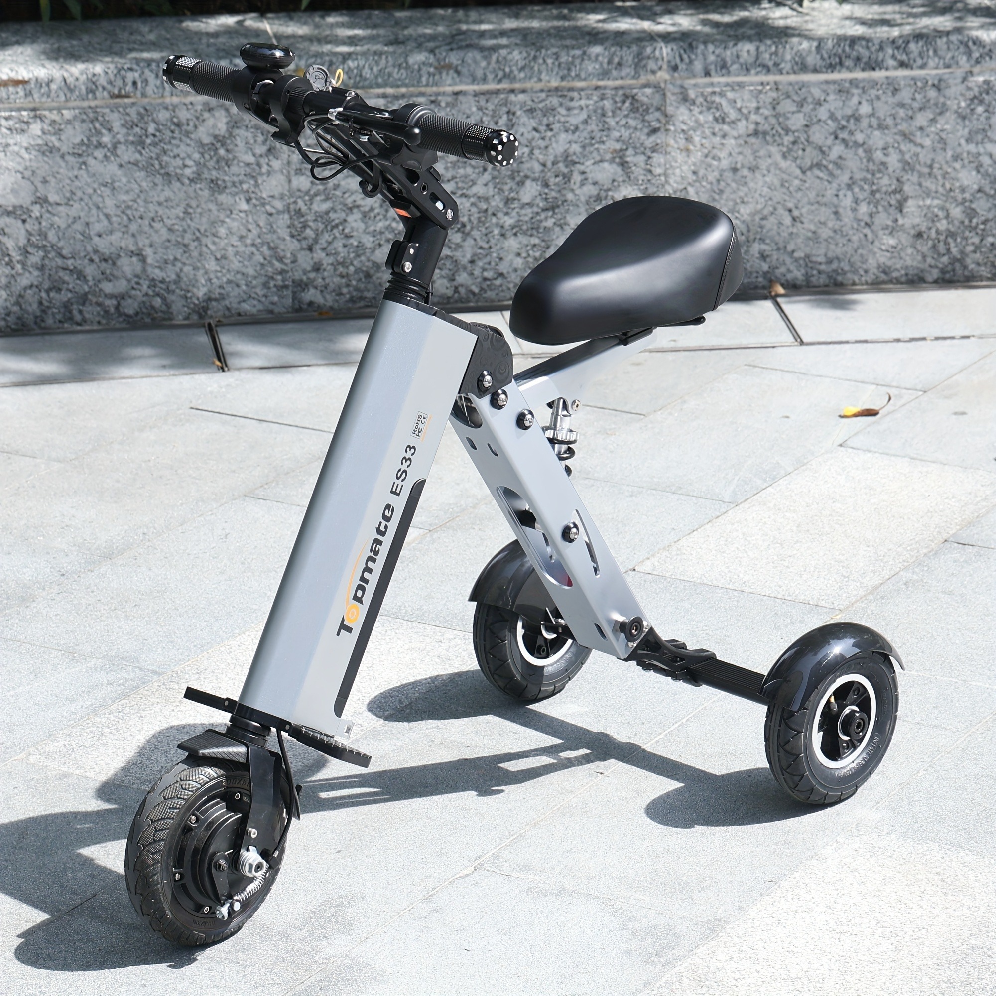 TopMate Electric Scooter, 8 Inch 3 Wheel Foldable Trike with Adult Seat, Lightweight Electric Scooter with Removable 36V 7.8AH Battery And Reverse Function - 图片 6