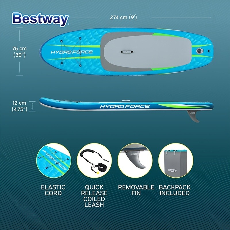 MULTIGOT 11" Inflatable Stand-Up Paddle Board Surfboard with Aluminum Paddle, Carry Bag, and Accessories - Durable Multi-Color PVC, Non-Slip EVA Deck, Adjustable Fins for All Skill Levels - 图片 20