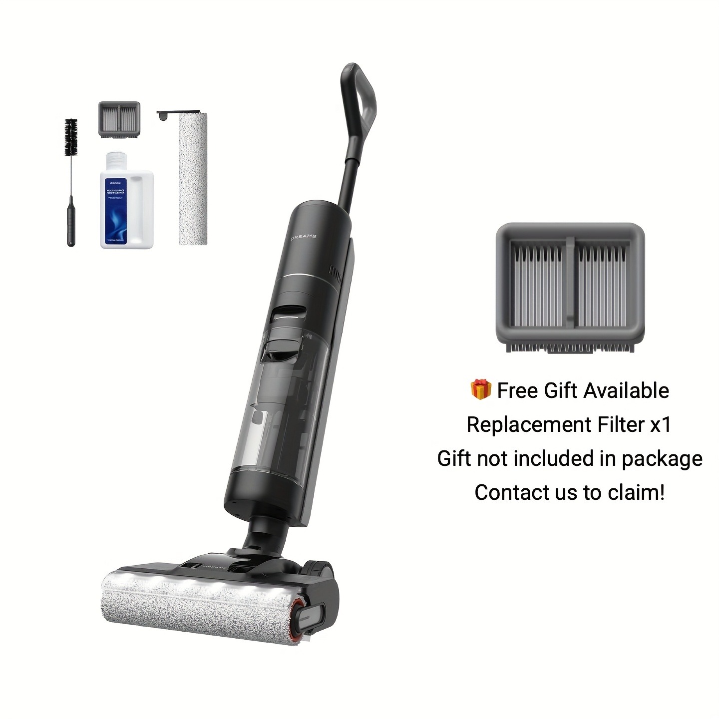 Dreame H13 Pro Wet Dry Vacuum Cleaner, Smart Floor Cleaner Vacuum Mop For Hard Floors, 140°F Brush Wash, Hot Air & Dual Rotation Self-Cleaning, GlideWheel Power System, Great For Sticky Messes - 图片 3