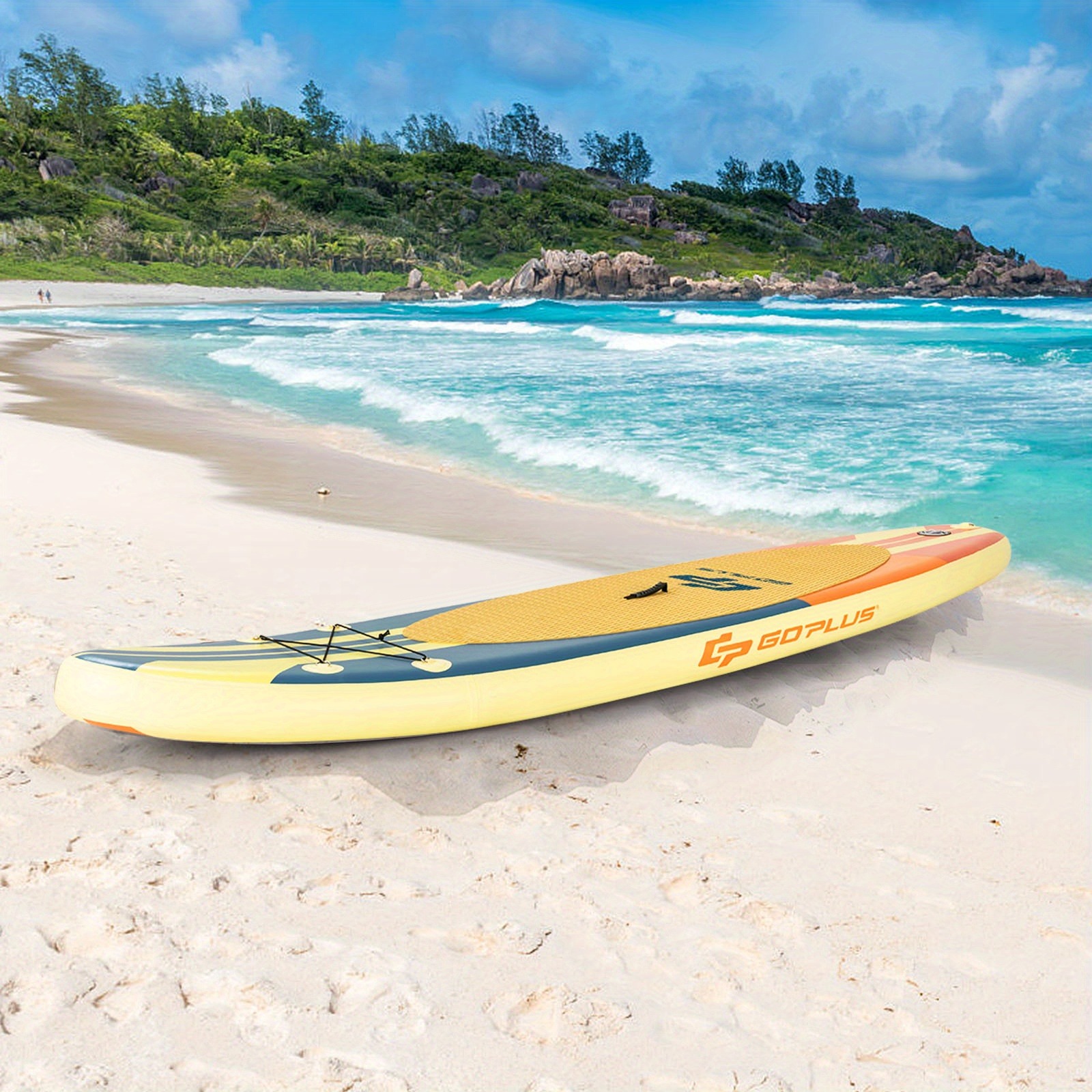 MULTIGOT 11" Inflatable Stand-Up Paddle Board Surfboard with Aluminum Paddle, Carry Bag, and Accessories - Durable Multi-Color PVC, Non-Slip EVA Deck, Adjustable Fins for All Skill Levels - 图片 18