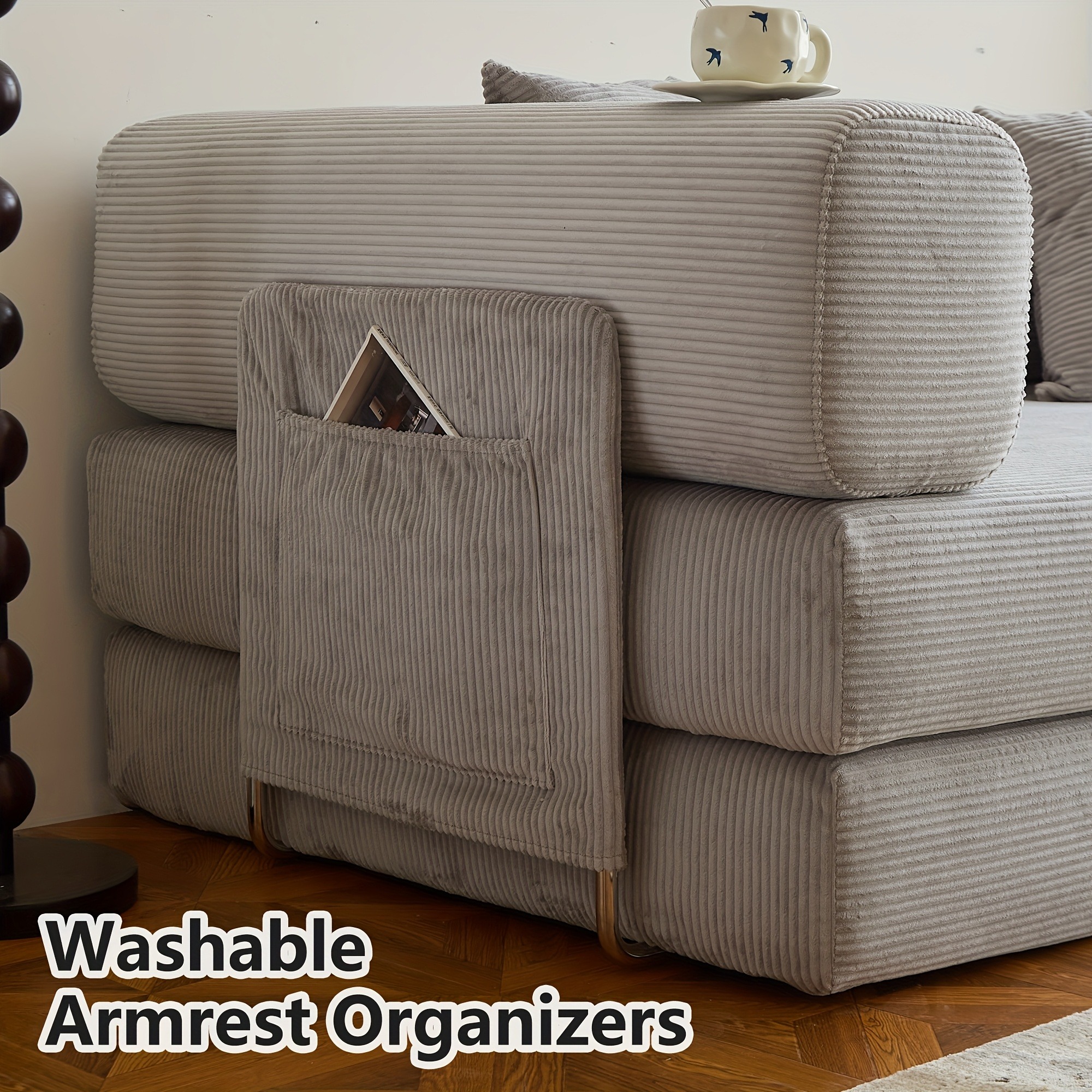78.8'' Foldable Sofa Bed - 4-in-1 Convertible Sleeper Sofa with Memory Foam Cushioning, Space-Saving Floor Couch with Pillow Back Support & Armrests - 图片 12