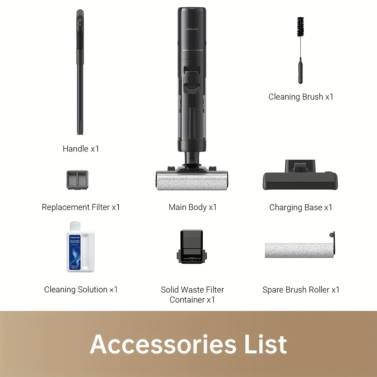 Dreame H13 Pro Wet Dry Vacuum Cleaner, Smart Floor Cleaner Vacuum Mop For Hard Floors, 140°F Brush Wash, Hot Air & Dual Rotation Self-Cleaning, GlideWheel Power System, Great For Sticky Messes - 图片 7