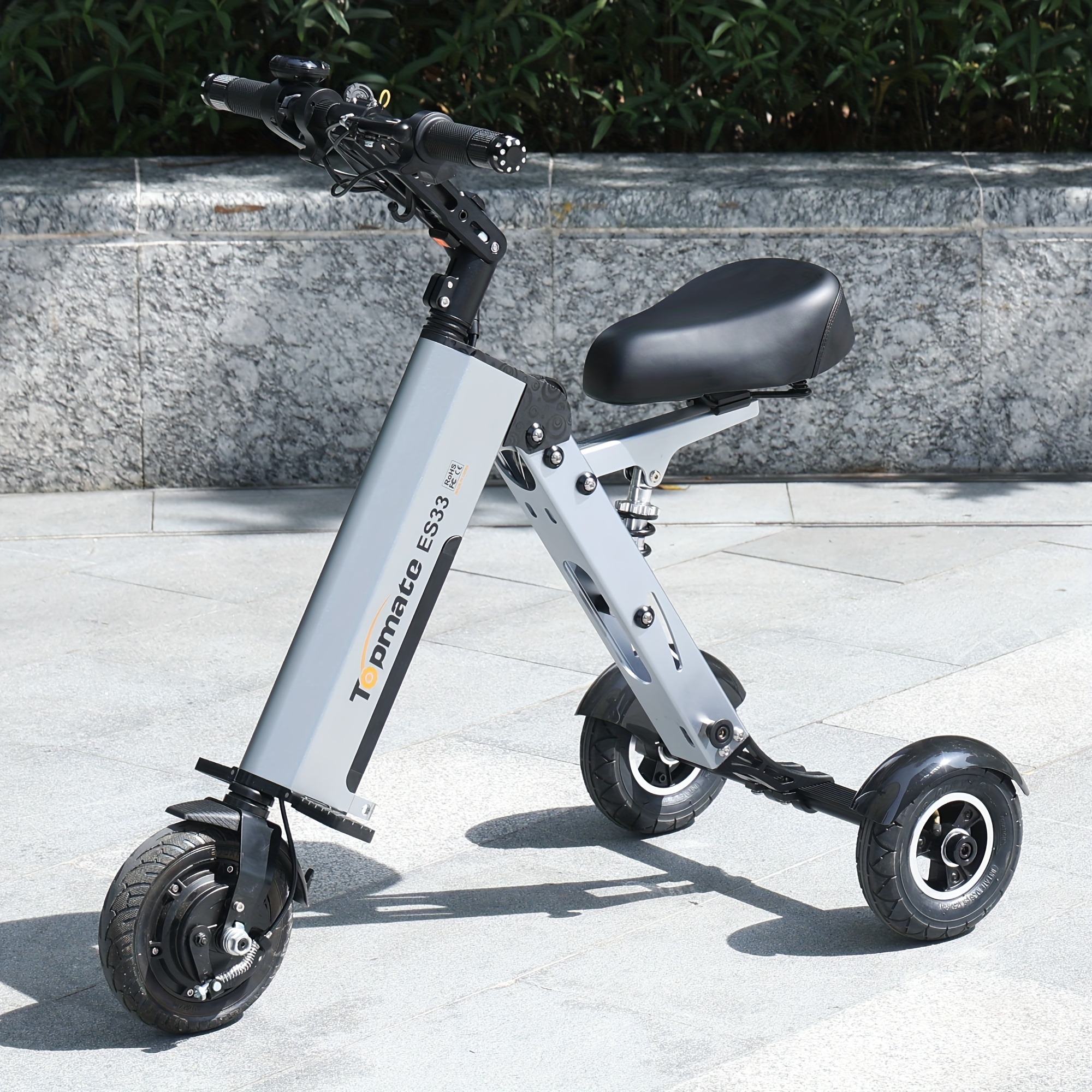 TopMate Electric Scooter, 8 Inch 3 Wheel Foldable Trike with Adult Seat, Lightweight Electric Scooter with Removable 36V 7.8AH Battery And Reverse Function - 图片 8